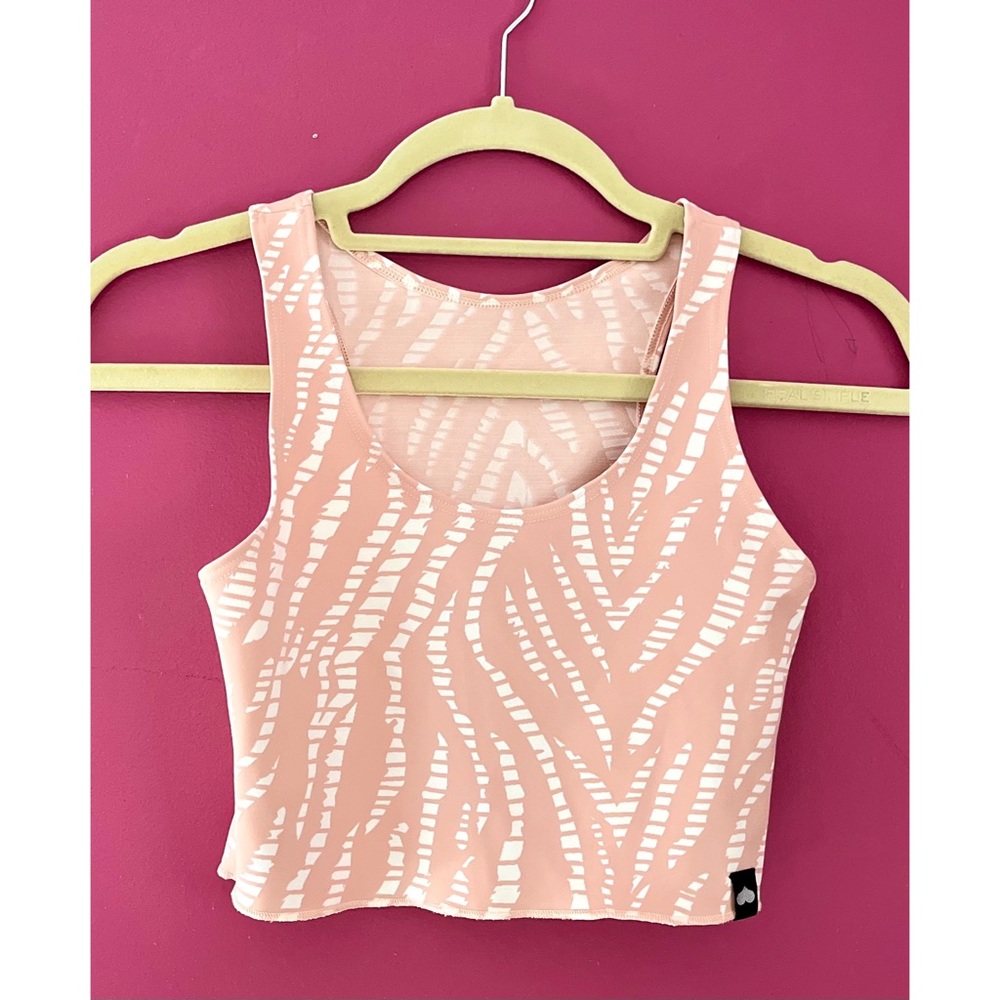Booty by Brabants Cropped Tank in Pink/White